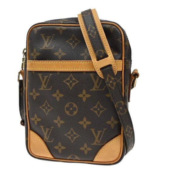 LOUIS VUITTON Danube Shoulder Bag Monogram Leather Brown France M45266 72YH735 - Picture 1 of 16